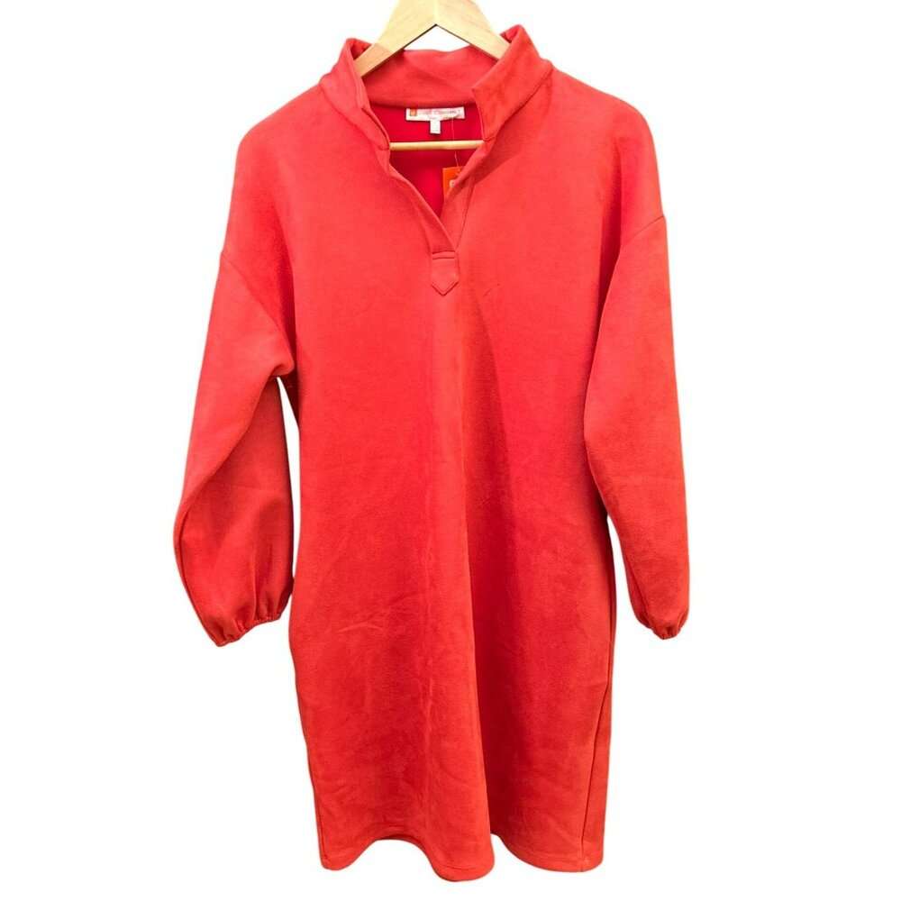 Jude Connally Paprika Red Florence Long Sleeve Dress Size Small Retail 248